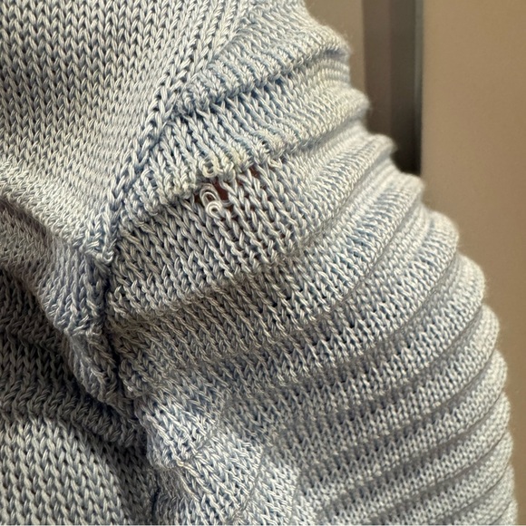 MISOOK Light Blue Knit Jacket Cardigan businesss casual office traditional sz XS - Picture 6 of 6